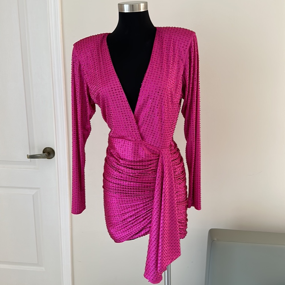 Raisavanessa Embellished Draped Mini Dress - Picture 6 of 11